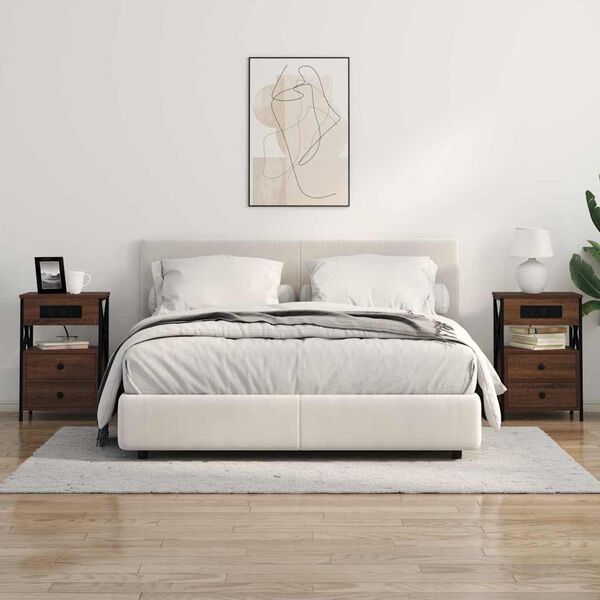 vidaXL Nočn&yacute; stol&iacute;k Hned&yacute; dub 40 x 31 x 60 cm Kompozitn&eacute; drevo