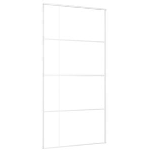 vidaXL Posuvn&eacute; dvere ESG sklo a hlin&iacute;k 102,5x205 cm biele