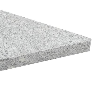 vidaXL Závažia pre slnečník 4 ks sivé granitové trojuholníkové 60 kg