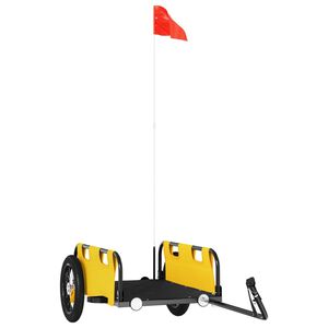 vidaXL Pr&iacute;ves na bicykel, žlt&yacute;, oxfordsk&aacute; l&aacute;tka, železo