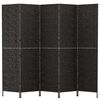vidaXL Parav&aacute;n 5-panelov&yacute; čierny 205x180 cm vodn&yacute; hyacint