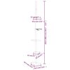 vidaXL Strom pre mačky od podlahy po strop tmavosiv&yacute; 263,5-289,5 cm