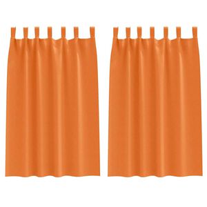 vidaXL Z&aacute;clony na zatemnenie s kr&uacute;žkami 2 pcs Jasn&aacute; oranžov&aacute;