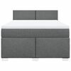 vidaXL Boxspring posteľ s matracom tmavosiv&aacute; 160x200 cm l&aacute;tka