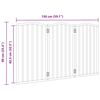 vidaXL Brána pre psa skladacia 3 panely 150 cm topoľové drevo