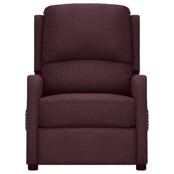 vidaXL Zdvíhacie masážne kreslo fialové látka