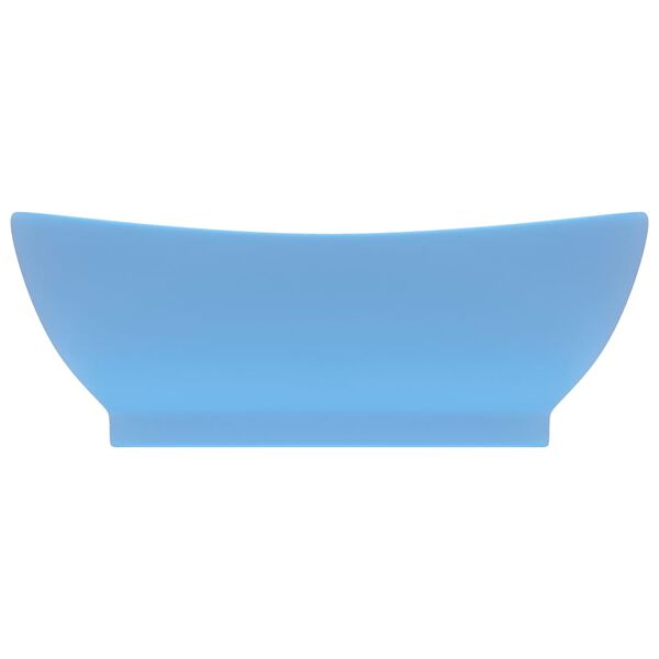 vidaXL Luxusné umývadlo, prepad, matné svetlomodré 58,5x39cm, keramika