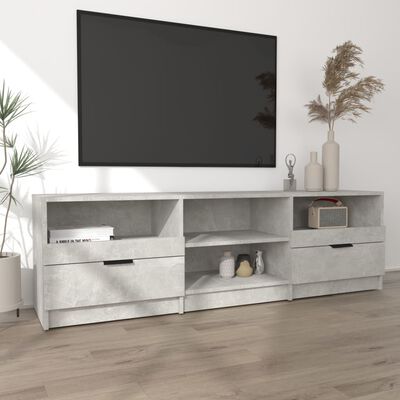 vidaXL TV stolík betónový sivý 150x33,5x45 cm spracované drevo