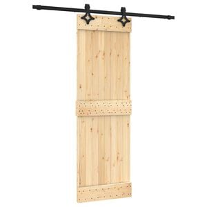 vidaXL Posuvn&eacute; dvere Pr&iacute;rodn&aacute; a čierna 70 x 210 cm