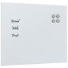 vidaXL N&aacute;stenn&aacute; magnetick&aacute; tabuľa biela 60x50 cm tvrden&eacute; sklo