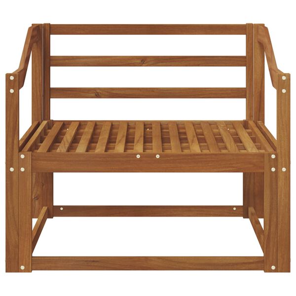 vidaXL Z&aacute;hradn&aacute; stredn&aacute; sedačka Pevn&eacute; ak&aacute;ciov&eacute; drevo Pr&iacute;rodn&aacute;