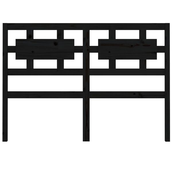 vidaXL Čelo postele čierne 125,5x4x100 cm mas&iacute;vna borovica