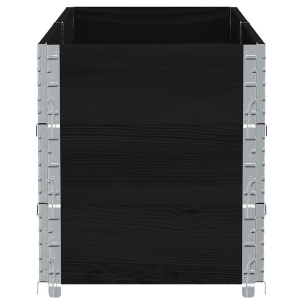 vidaXL Z&aacute;hradn&yacute; kvetin&aacute;č čierny 150x50 cm borovicov&yacute; mas&iacute;v