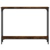 vidaXL Konzolový stolík dymový dub 100x22,5x75 cm kompozitné drevo