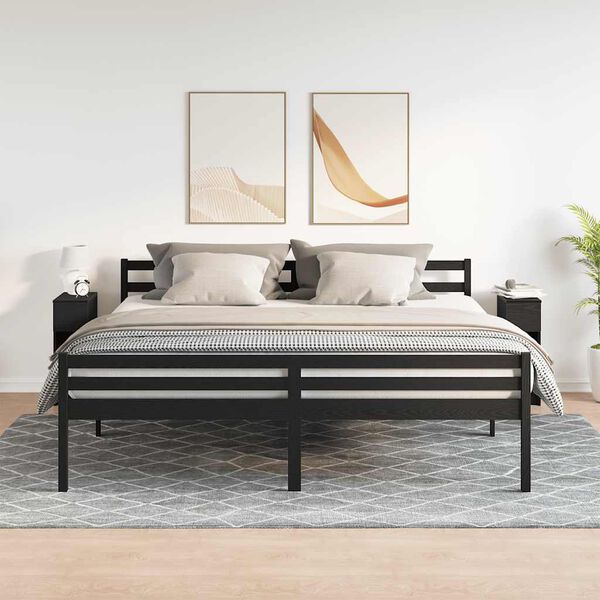 vidaXL Nočné skrinky so zásuvkou 2 ks čierny dub 20x36x60 cm