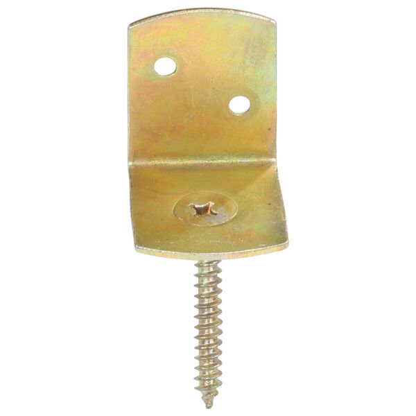 vidaXL Držiaky na plotov&eacute; panely 48 ks v tvare L pozinkovan&yacute; kov