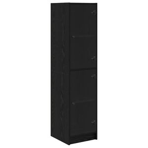 vidaXL Highboard Čierny dub 35 x 37 x 142 cm Kompozitn&eacute; drevo