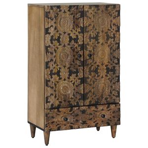 vidaXL Vysok&yacute; stol&iacute;k Hned&aacute; 60 x 33,5 x 100 cm Mas&iacute;vne mango drevo