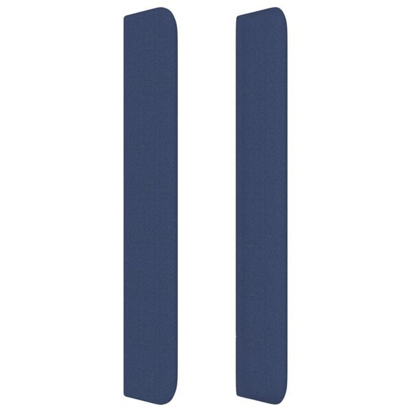 vidaXL Čelo postele so z&aacute;hybmi modr&eacute;147x16x118/128 cm l&aacute;tka