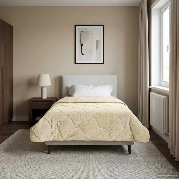 vidaXL Zimn&yacute; prehoz Kr&eacute;mov&aacute; 140 x 200 cm Mikrof&aacute;za a Teddy fleece