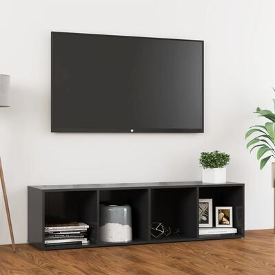 vidaXL TV skrinka, sivá 142,5x35x36,5 cm, kompozitné drevo
