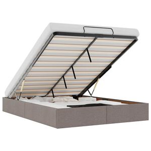 vidaXL Osmansk&yacute; r&aacute;m postele bez matraca sivohned&aacute; 140x200 cm l&aacute;tka