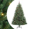 vidaXL Umel&yacute; Skl&aacute;pac&iacute; Vianočn&yacute; Stromček Zelen&aacute; 210 cm PVC a kov