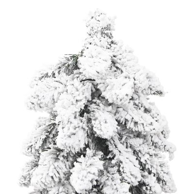 vidaXL Osvetlený umelý vianočný stromček so 100 LED, zasnežený 180 cm