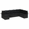 vidaXL S&uacute;prava z&aacute;hradn&yacute;ch pohoviek 8 ks Čierna polyratan