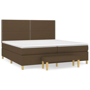 vidaXL Boxspring posteľ s matracom tmavohned&aacute; 200x200 cm l&aacute;tka