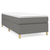 vidaXL Boxspring posteľ s matracom tmavosiv&aacute; 100x200 cm l&aacute;tka