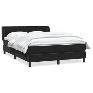 vidaXL Posteľn&yacute; r&aacute;m boxspring s matracom čierny 160x210 cm zamat