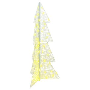 vidaXL Vianočn&yacute; stromček 100 LED Tepl&aacute; biela 120 cm Akryl