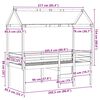 vidaXL Vysok&aacute; posteľ so strechou 80x200 cm borovicov&yacute; mas&iacute;v
