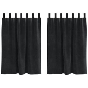 vidaXL Zatemňovacie z&aacute;vesy 2 ks Čierna 140 x 140 cm Zamat