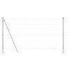 vidaXL Plot s stĺpmi Strieborná 1.2 x 10 m Oceľ