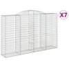 vidaXL Obl&uacute;kov&eacute; gabi&oacute;nov&eacute; ko&scaron;e 7ks 300x50x180/200cm pozinkovan&eacute; železo