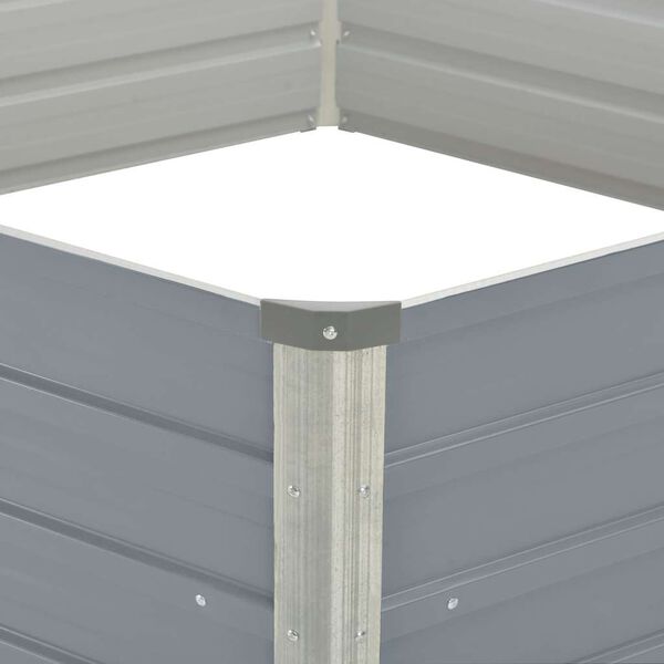 vidaXL Vyv&yacute;&scaron;en&yacute; z&aacute;hradn&yacute; kvetin&aacute;č, 129x129x45cm pozinkovan&aacute; oceľ, &scaron;ed&aacute;