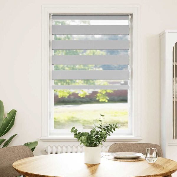 vidaXL Zebra roleta svetlosiv&aacute; 85x100 cm &scaron;&iacute;rka l&aacute;tky 80,9 cm polyester