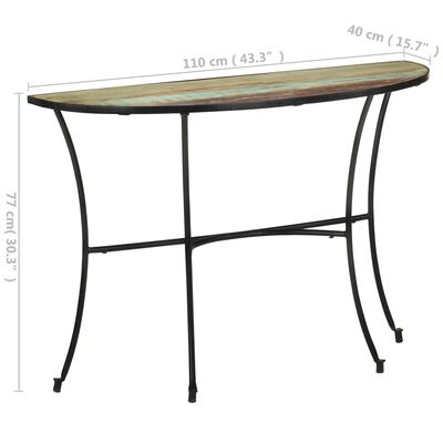 vidaXL Príručný stolík 110x40x77 cm recyklovaný masív