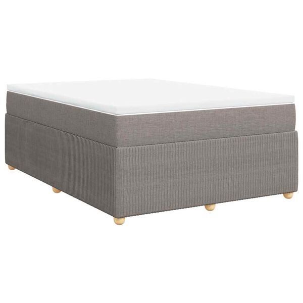 vidaXL Posteľn&yacute; r&aacute;m boxspring s matracom sivohned 160x200 cm l&aacute;tka