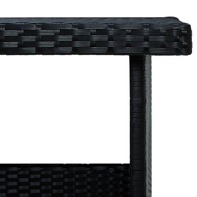vidaXL 6-dielna záhradná sedacia súprava s vankúšmi polyratan čierna