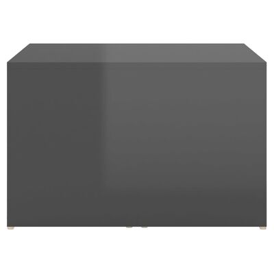 vidaXL Zasúvacie stolíky 3 ks, lesklé sivé 60x60x38 cm