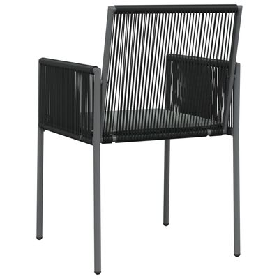 vidaXL Záhradné stoličky a vankúše 6ks čierne 54x60,5x83,5cm polyratan