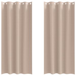 vidaXL Z&aacute;clony na zatemnenie s kr&uacute;žkami 2 ks Sivohned&aacute; 225 x 140 cm