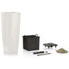 LECHUZA Kvetináč Cubico Alto 40 ALL-IN-ONE vysokolesklý biely 18230