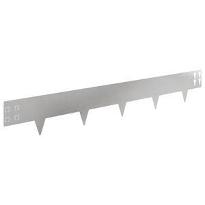 vidaXL Obrubn&iacute;k tr&aacute;vnika 20 ks 100 x 15 cm Oceľ Strieborn&aacute;