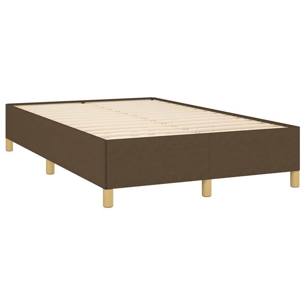 vidaXL Boxspring posteľ s matracom tmavohned&aacute; 120x190 cm l&aacute;tka