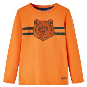 Detsk&eacute; tričko s dlh&yacute;m ruk&aacute;vom tmavo oranžov&eacute; 92