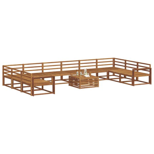 vidaXL Z&aacute;hradn&aacute; s&uacute;prava gaučov 11 pcs Pr&iacute;rodn&aacute; Pevn&eacute; ak&aacute;ciov&eacute; drevo